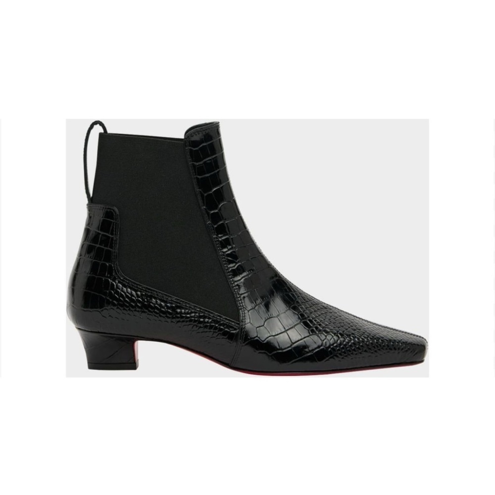 Christian Louboutin PROMIDAVOL 35 croc effect Leather Chelsea boots 37.5